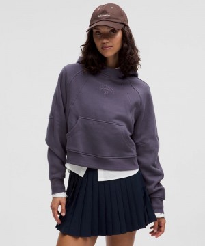 Φουτερ με Κουκουλα Lululemon Scuba Oversized Graphic γυναικεια βαθυ γκρι | Greece-0961578