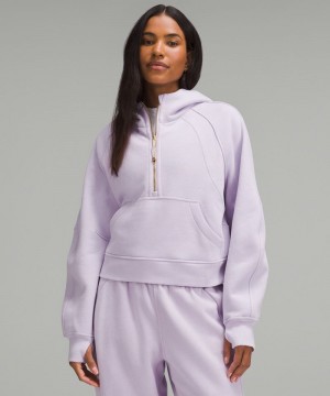 Φουτερ με Κουκουλα Lululemon Scuba Oversized Half-Zip γυναικεια μωβ χρυσο χρωμα | Greece-9527140