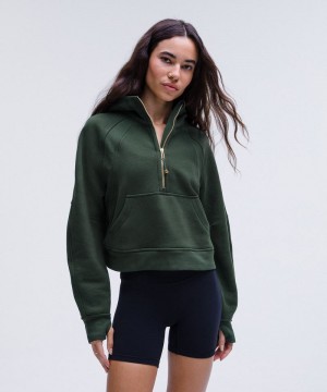 Φουτερ με Κουκουλα Lululemon Scuba Oversized Half-Zip γυναικεια πρασινο χρυσο χρωμα | Greece-4197638