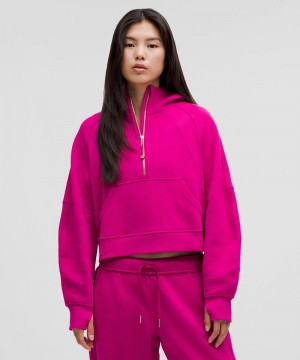 Φουτερ με Κουκουλα Lululemon Scuba Oversized Half-Zip γυναικεια ροζ χρυσο χρωμα | Greece-1542678