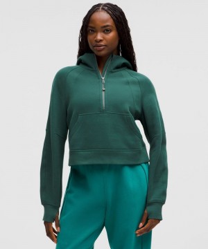 Φουτερ με Κουκουλα Lululemon Scuba Oversized Half-Zip γυναικεια τυρκουάζ | Greece-3879450