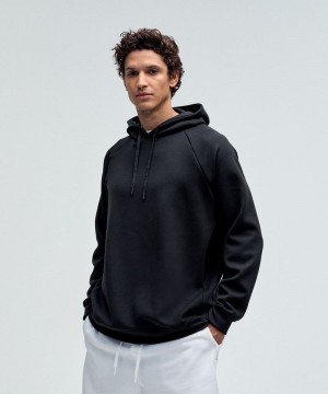 Φουτερ με Κουκουλα Lululemon Smooth Spacer Classic-Fit Pullover ανδρικα μαυρα | Greece-6812579