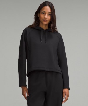 Φουτερ με Κουκουλα Lululemon Smooth Spacer Emboss γυναικεια μαυρα | Greece-3675081