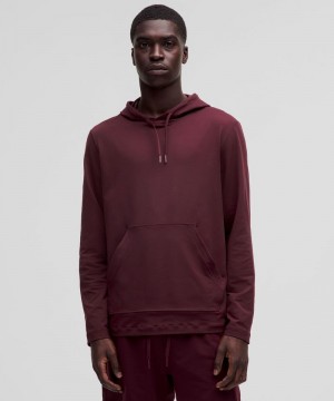 Φουτερ με Κουκουλα Lululemon Soft Jersey Pullover ανδρικα σκούρο κοκκινα | Greece-1283546