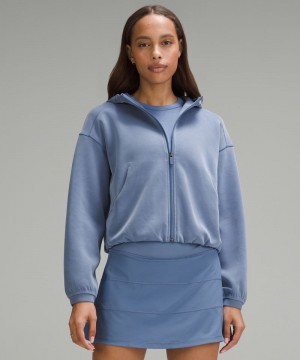 Φουτερ με Κουκουλα Lululemon Softstreme Full-Zip γυναικεια μπλε | Greece-3876120
