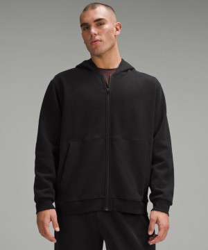 Φουτερ με Κουκουλα Lululemon Steady State Full-Zip ανδρικα μαυρα | Greece-6351407