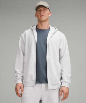Φουτερ με Κουκουλα Lululemon Steady State Full-Zip ανδρικα ανοιχτο γκρι | Greece-7865423