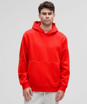 Φουτερ με Κουκουλα Lululemon Steady State Pullover ανδρικα κοκκινα | Greece-8671594