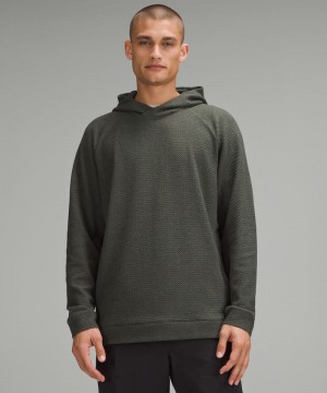 Φουτερ με Κουκουλα Lululemon Textured Double-Knit Cotton ανδρικα καφε μαυρα | Greece-8761205