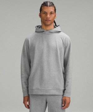 Φουτερ με Κουκουλα Lululemon Textured Double-Knit Cotton ανδρικα γκρι μαυρα | Greece-7056934