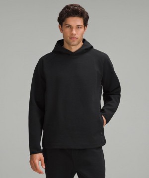 Φουτερ με Κουκουλα Lululemon Textured Spacer Pullover ανδρικα μαυρα | Greece-7942615