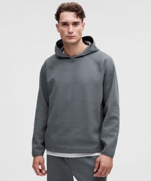 Φουτερ με Κουκουλα Lululemon Textured Spacer Pullover ανδρικα γκρι | Greece-5697243