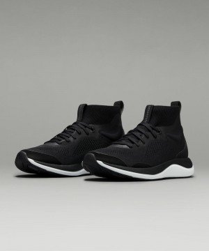 παπουτσια fitness Lululemon Chargefeel Mid γυναικεια μαυρα ασπρα | Greece-9423186