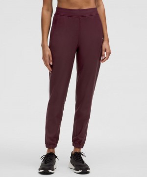 παντελονι jogger Lululemon Adapted State High-Rise Fleece γυναικεια σκούρο κοκκινα | Greece-2915068