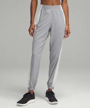 παντελονι jogger Lululemon Adapted State High-Rise : Colourblock γυναικεια γκρι ασπρα | Greece-6970421