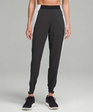 παντελονι jogger Lululemon Adapted State High-Rise : Colourblock γυναικεια μαυρα ασπρα | Greece-7362910