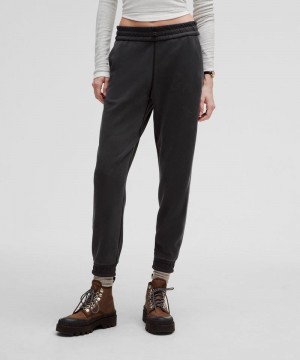 παντελονι jogger Lululemon Brushed Softstreme High-Rise γυναικεια μαυρα | Greece-7942503