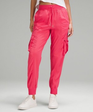 παντελονι jogger Lululemon Dance Studio Relaxed-Fit Mid-Rise Cargo γυναικεια ροζ | Greece-3597418