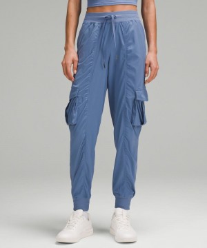 παντελονι jogger Lululemon Dance Studio Relaxed-Fit Mid-Rise Cargo γυναικεια μπλε | Greece-6275193