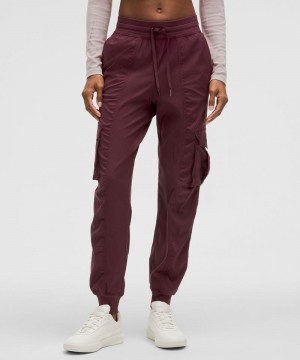 παντελονι jogger Lululemon Dance Studio Relaxed-Fit Mid-Rise Cargo γυναικεια σκούρο κοκκινα | Greece-6479058