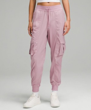 παντελονι jogger Lululemon Dance Studio Relaxed-Fit Mid-Rise Cargo γυναικεια ροζ ροζ | Greece-8725419