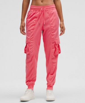 παντελονι jogger Lululemon Dance Studio Relaxed-Fit Mid-Rise Cargo γυναικεια ροζ | Greece-8905734