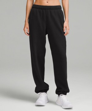 παντελονι jogger Lululemon Scuba Mid-Rise Oversized Short γυναικεια μαυρα | Greece-4609573