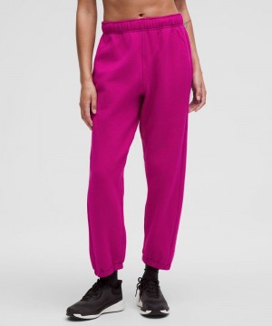 παντελονι jogger Lululemon Scuba Mid-Rise Oversized Short γυναικεια ροζ | Greece-0471562