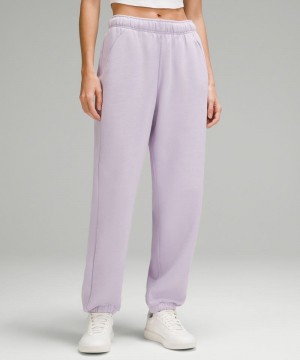 παντελονι jogger Lululemon Scuba Mid-Rise Oversized Regular γυναικεια μωβ | Greece-0241693