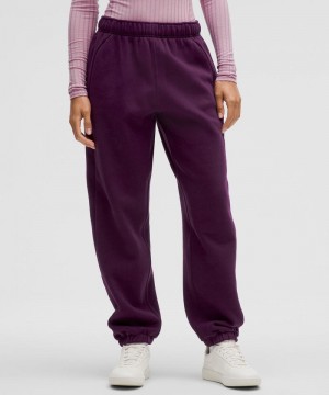 παντελονι jogger Lululemon Scuba Mid-Rise Oversized Regular γυναικεια μωβ | Greece-5720843