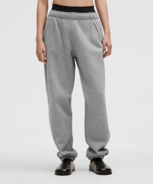 παντελονι jogger Lululemon Scuba Mid-Rise Oversized Regular γυναικεια γκρι | Greece-4563281