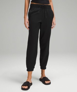 παντελονι jogger Lululemon Soft Jersey Classic-Fit Mid-Rise 7/8 Length γυναικεια μαυρα | Greece-4190735