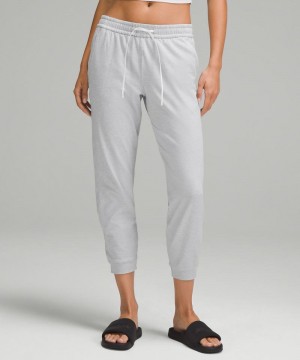 παντελονι jogger Lululemon Soft Jersey Classic-Fit Mid-Rise 7/8 Length γυναικεια ανοιχτο γκρι ανοιχτο γκρι | Greece-3914806