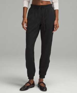 παντελονι jogger Lululemon Soft Jersey Classic-Fit Mid-Rise γυναικεια μαυρα | Greece-4759160