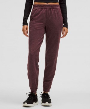 παντελονι jogger Lululemon Soft Jersey Classic-Fit Mid-Rise γυναικεια σκούρο κοκκινα κοκκινα μπορντο | Greece-4150276