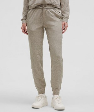 παντελονι jogger Lululemon Soft Jersey Classic-Fit Mid-Rise γυναικεια Μπεζ | Greece-6573492