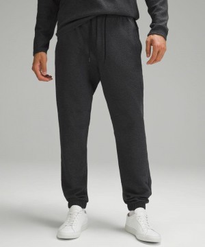 παντελονι jogger Lululemon Textured Double-Knit Cotton Tall ανδρικα μαυρα μαυρα | Greece-4178903