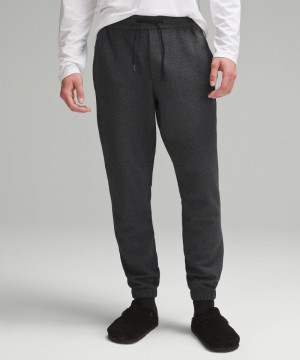 παντελονι jogger Lululemon Textured Double-Knit Cotton ανδρικα μαυρα μαυρα | Greece-9470568