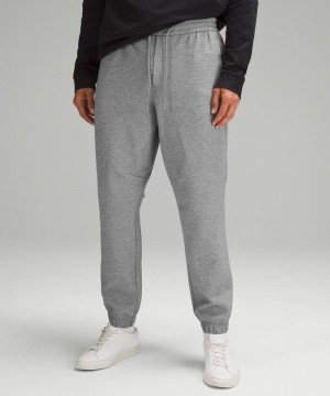 παντελονι jogger Lululemon Textured Double-Knit Cotton ανδρικα γκρι μαυρα | Greece-0354679