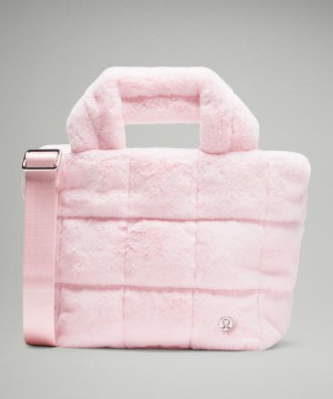 τσάντεσ tote Lululemon Quilted Grid Mini 5L Plush Fleece γυναικεια ροζ | Greece-2475069