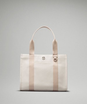 τσάντεσ tote Lululemon Two-Tone Canvas 10L γυναικεια καφε ασπρα | Greece-1432560