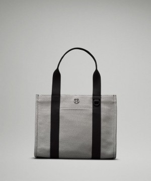 τσάντεσ tote Lululemon Two-Tone Canvas 10L γυναικεια γκρι ασπρα μαυρα | Greece-9514726