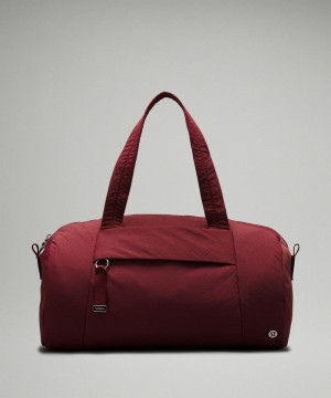 duffle τσαντεσ Lululemon On My Level Barrel 16L γυναικεια σκούρο κοκκινα | Greece-1043876