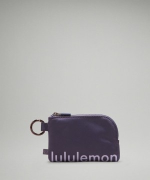 pouches Lululemon Clippable Card γυναικεια βαθυ γκρι μωβ | Greece-9732604