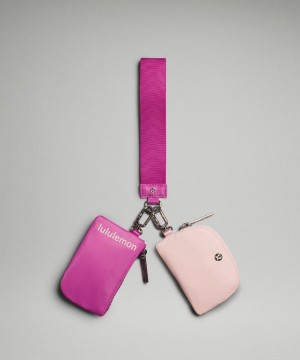 pouches Lululemon Dual Wristlet ανδρικα ροζ ροζ | Greece-4530192