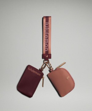 pouches Lululemon Dual Wristlet γυναικεια σκούρο κοκκινα ροζ | Greece-2145708